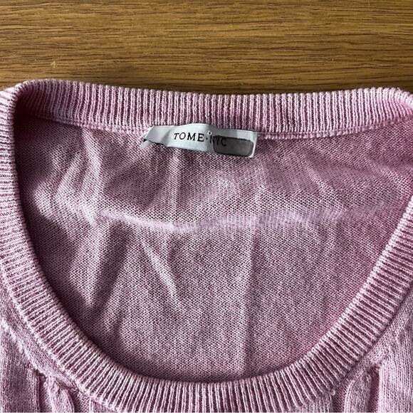 Tome Merino Wool Blend Colorblock sweater pink - 18 - Picture 12 of 14